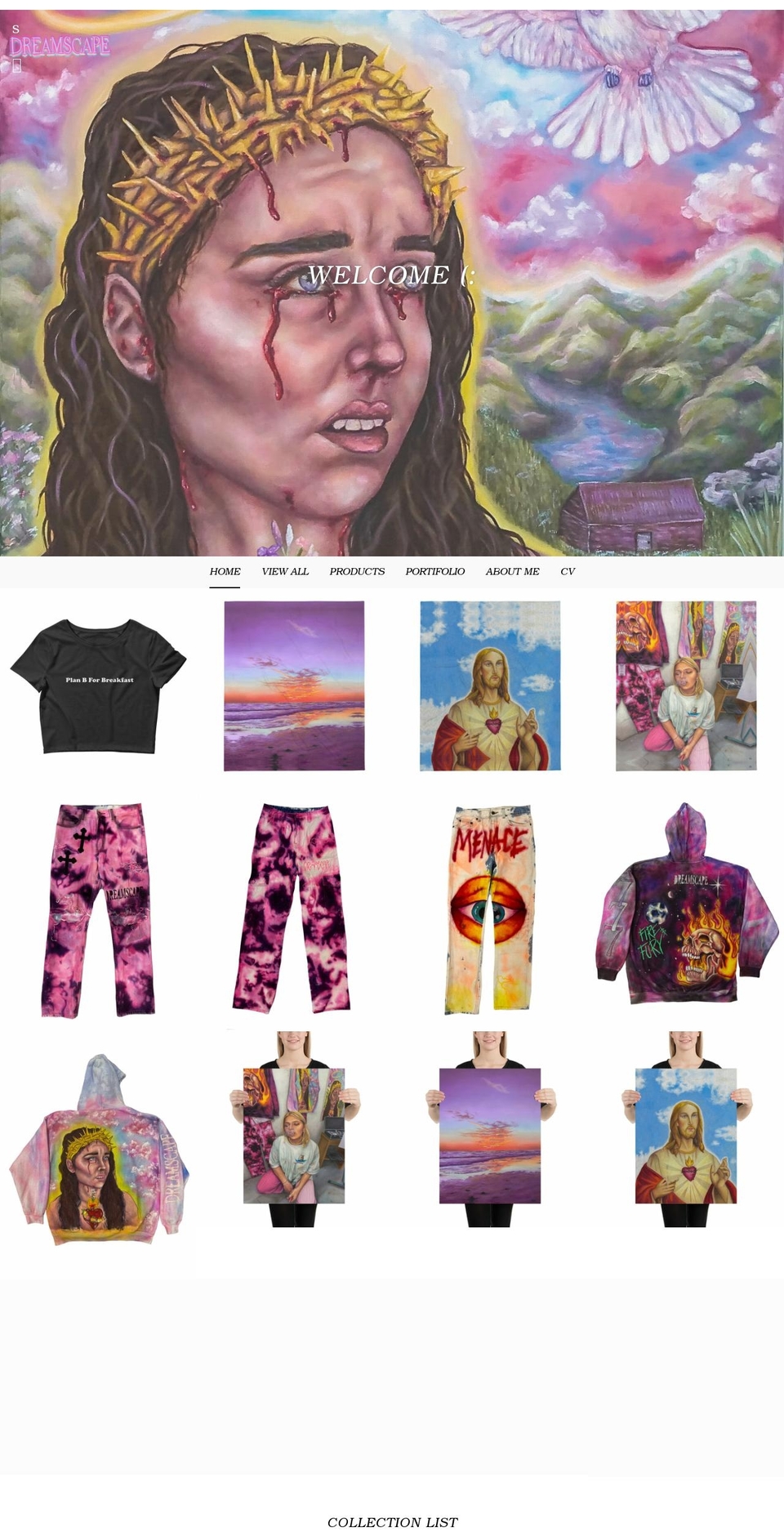 dreamscape214.com shopify website screenshot