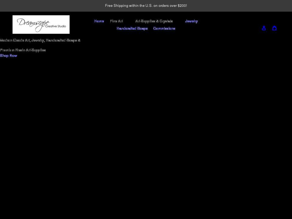 dreamscapecreativestudio.com shopify website screenshot