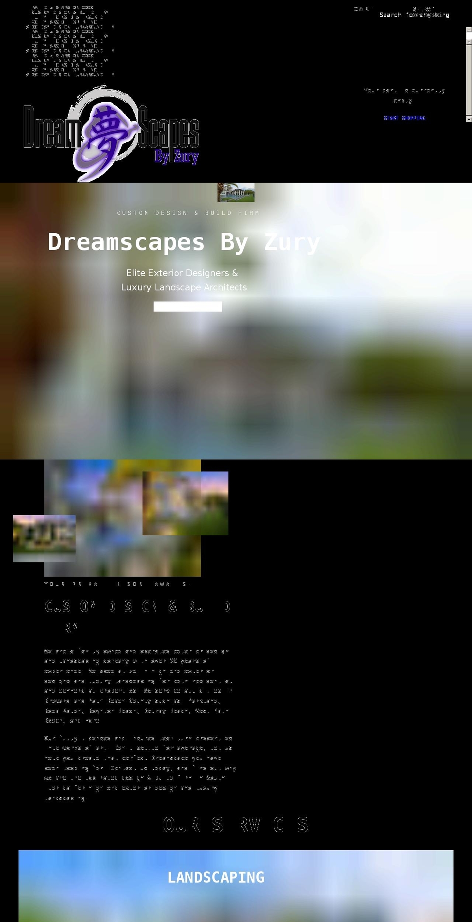 dreamscapesbyzury.com shopify website screenshot