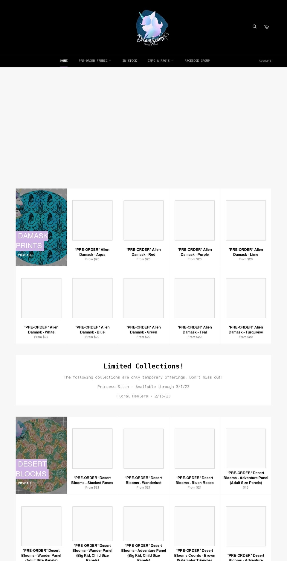 claue-from-janstudio Shopify theme site example dreamseamsfabric.com