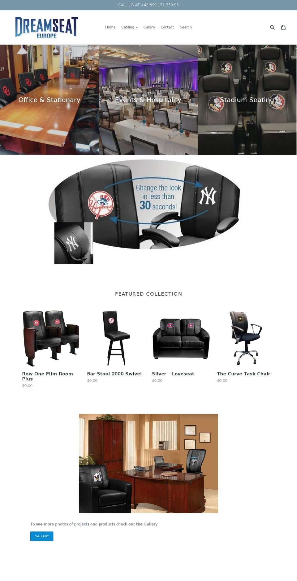 dreamseat.eu shopify website screenshot