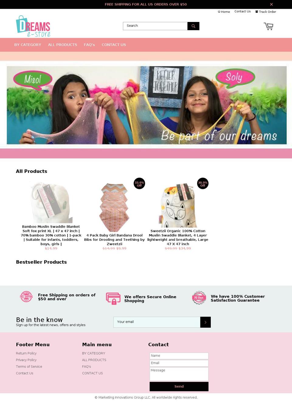 proshopify-3 Shopify theme site example dreamsestore.com
