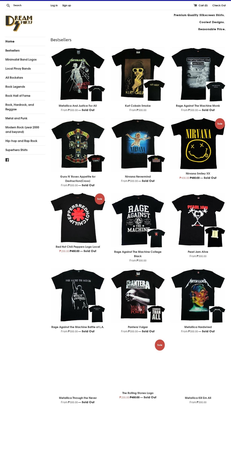 dreamshirtsph.com — Shopify storefront screenshot