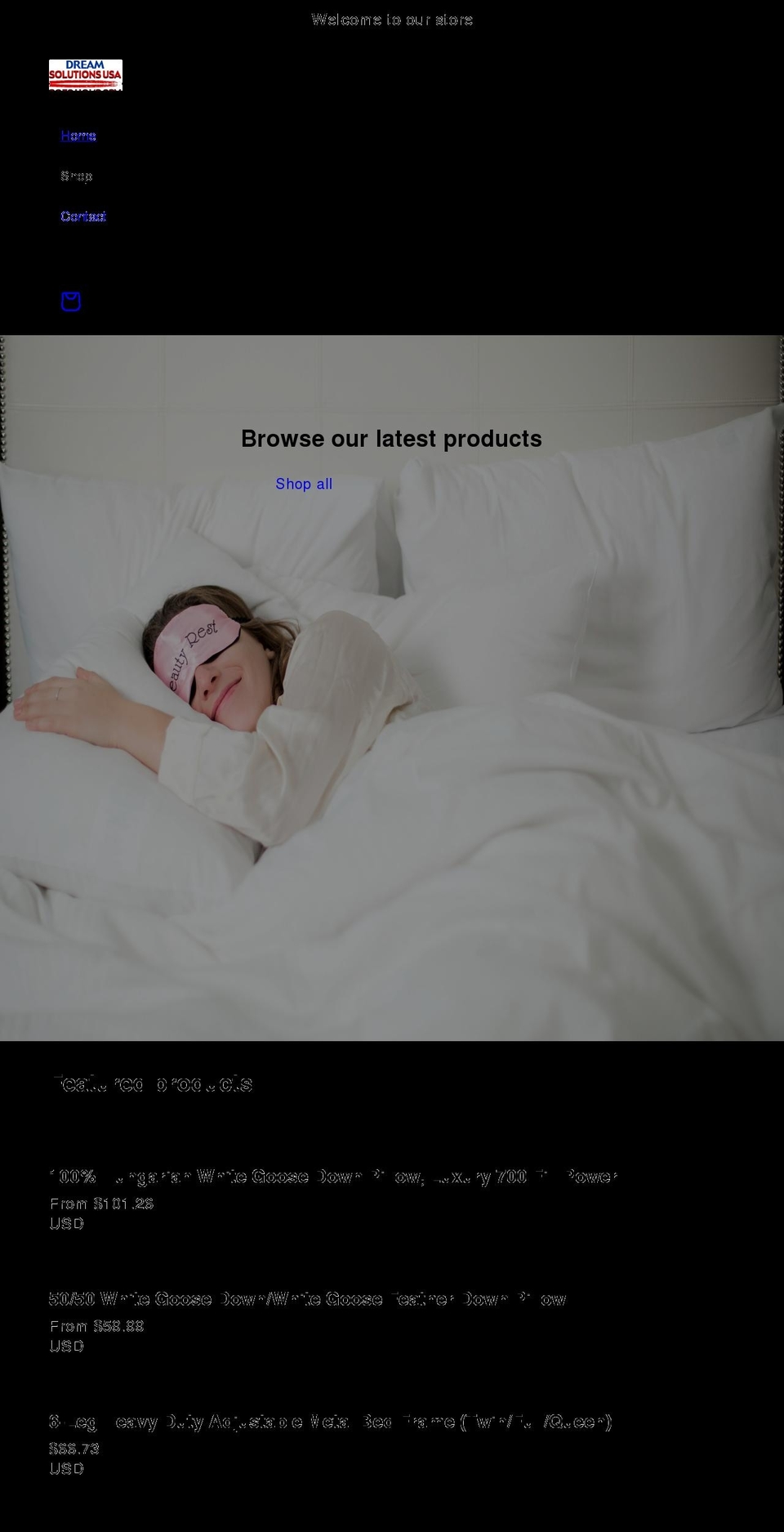 dreamsolutionsusa.com shopify website screenshot