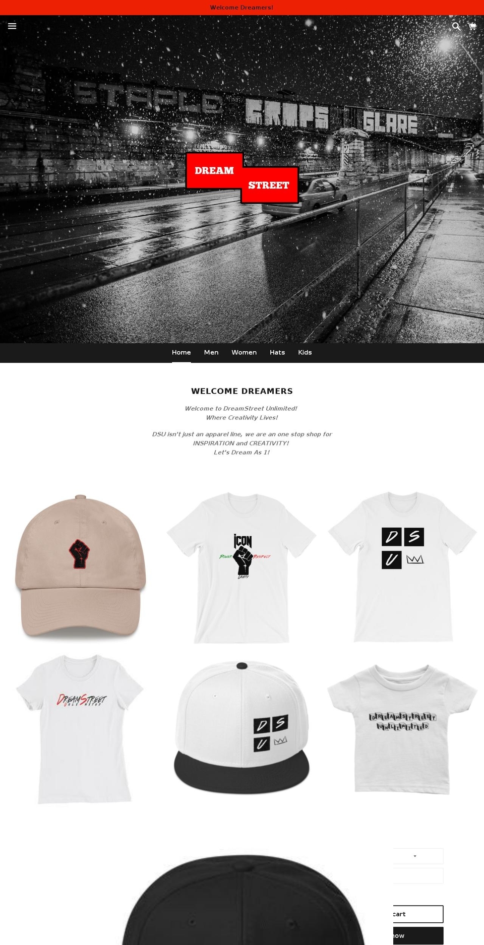 dreamstreetunltd.com — Shopify storefront screenshot