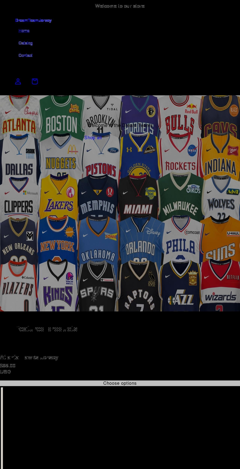 dreamteamjersey.com shopify website screenshot