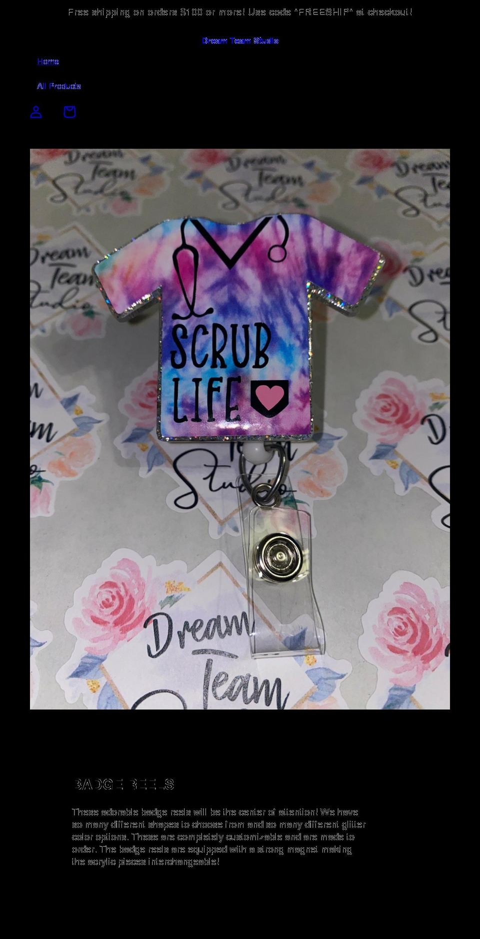 dreamteamstudio17.com — Shopify storefront screenshot