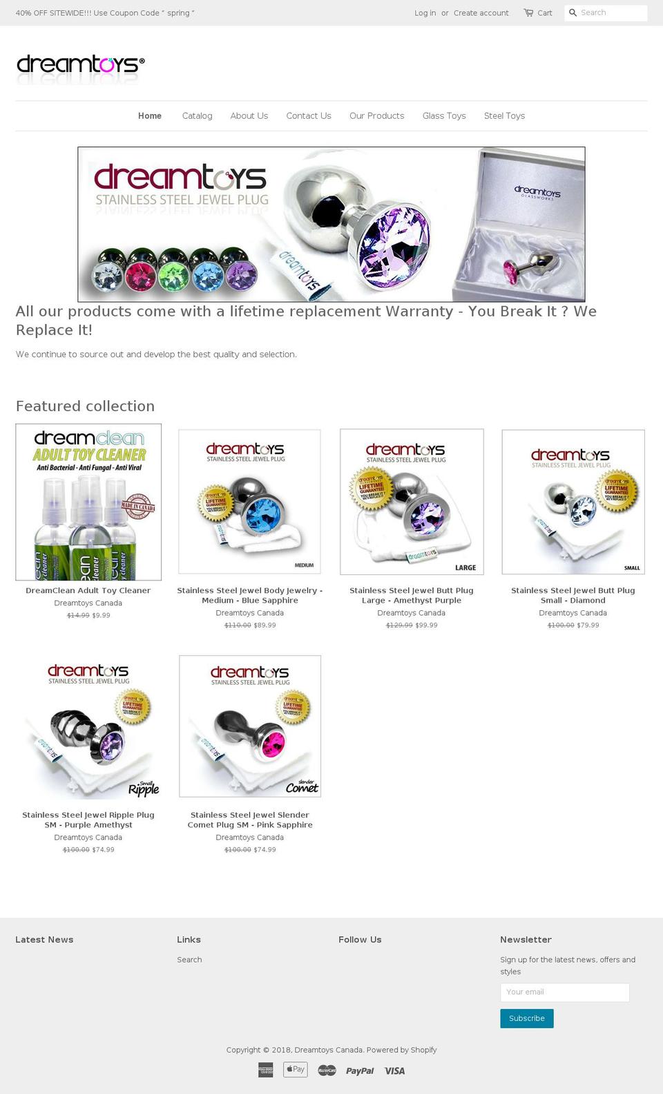 dreamtoyscanada.com — Shopify storefront screenshot