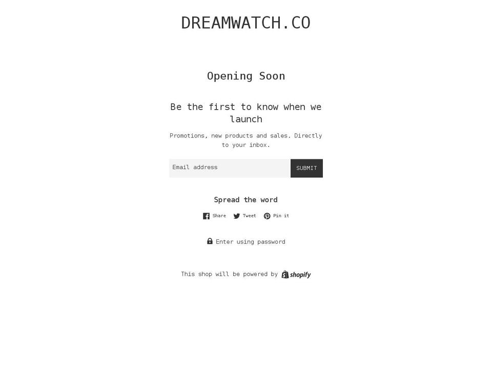 dreamwatch.co shopify website screenshot