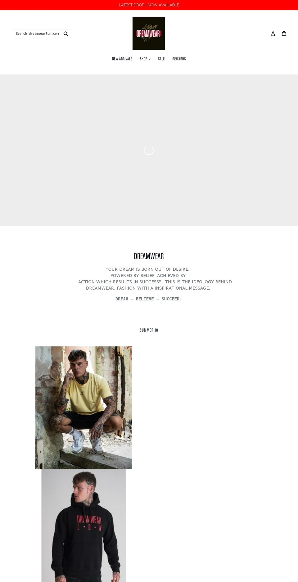 dreamwearldn.com shopify website screenshot