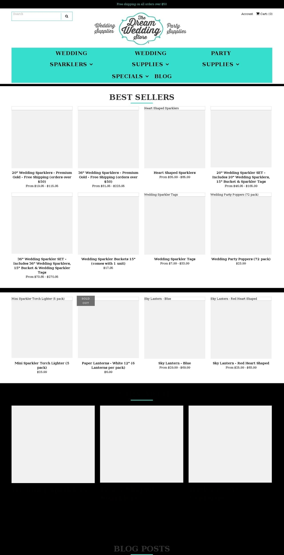 Copy of Vantage (New)+YOTPO Shopify theme site example dreamweddingsparklers.com