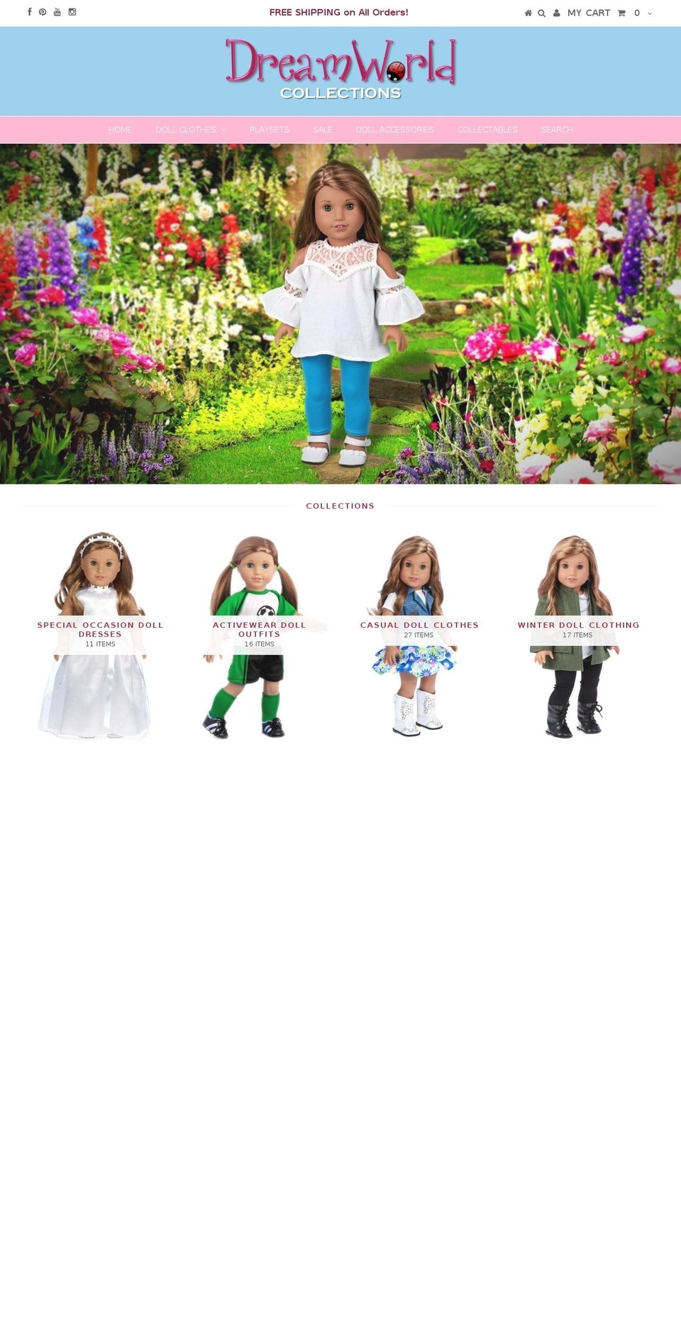dreamworldcollection.com — Shopify storefront screenshot