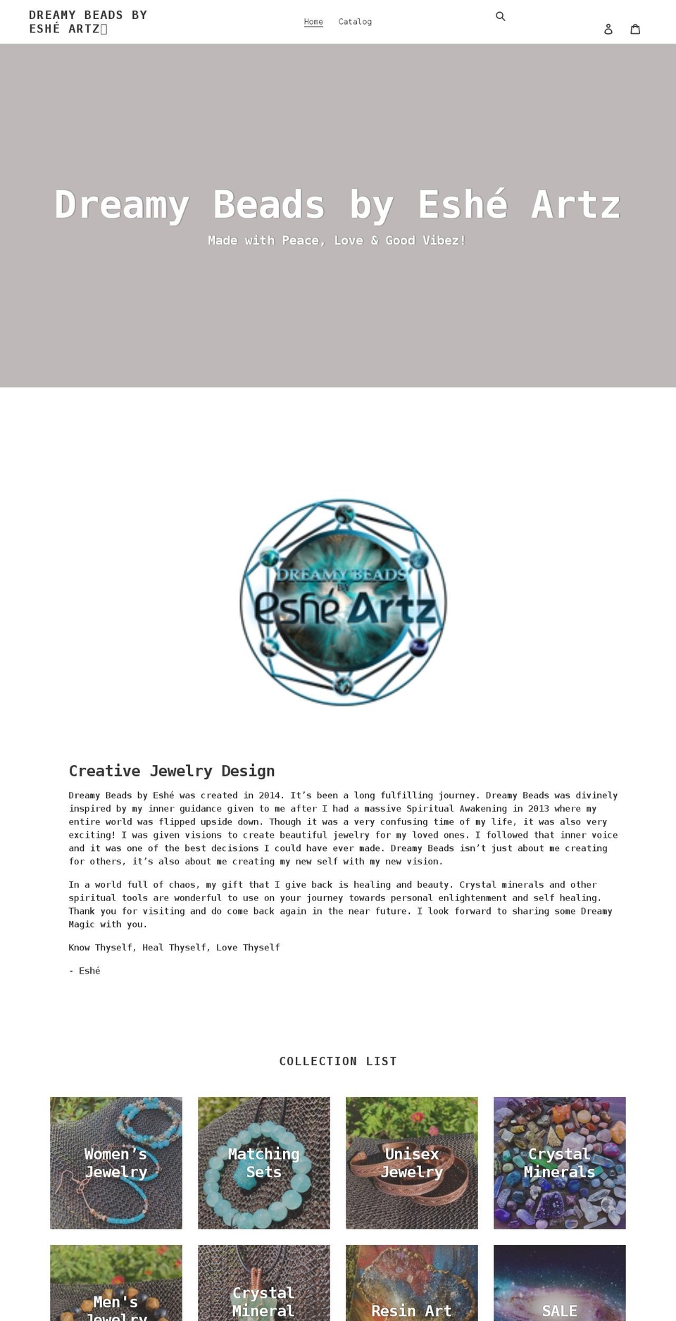 dreamybeads.com shopify website screenshot