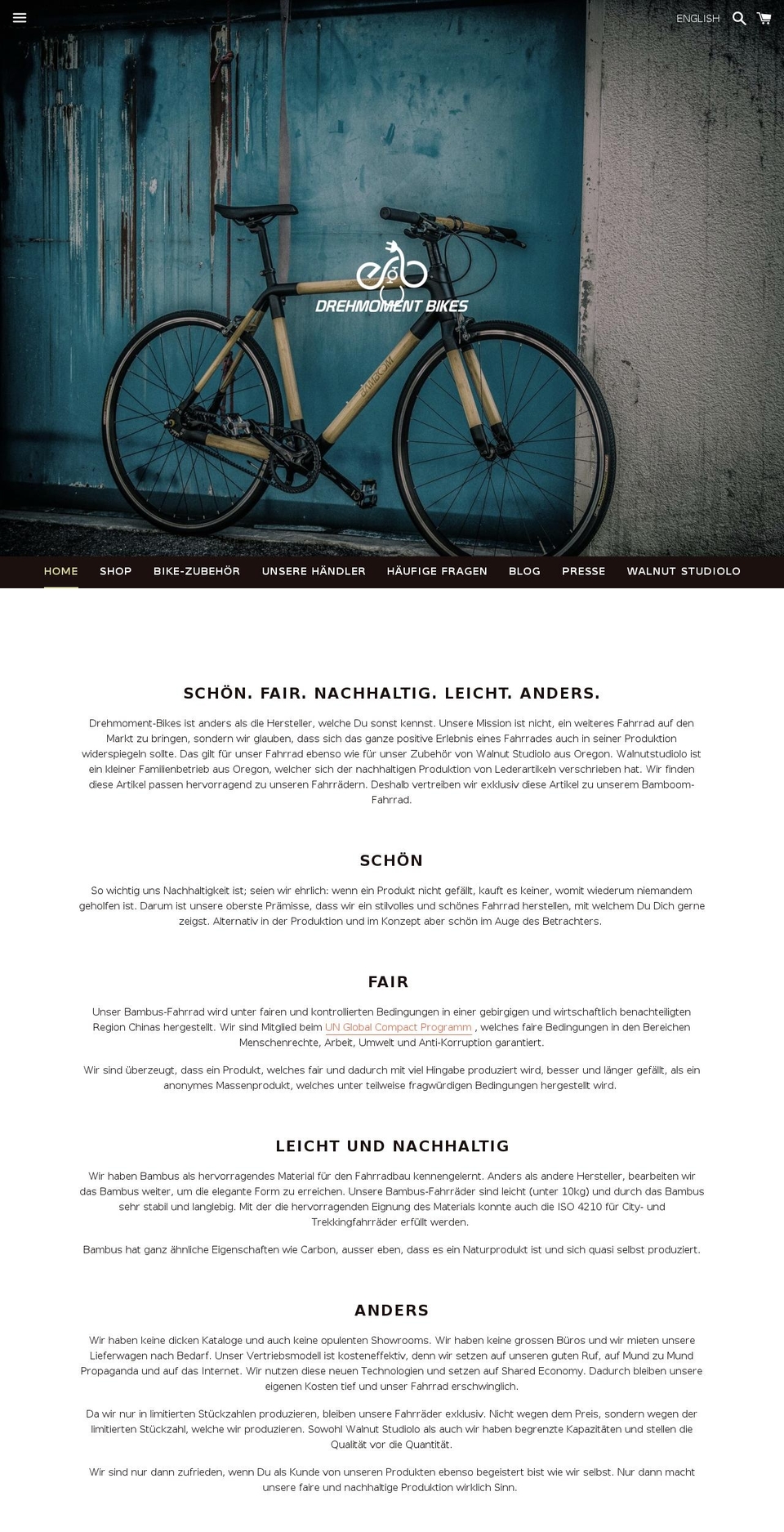 drehmoment.bike shopify website screenshot