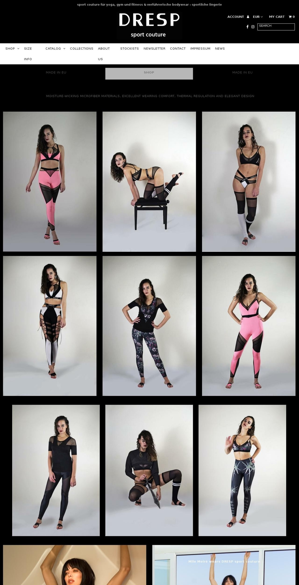 dresp-activewear.com shopify website screenshot