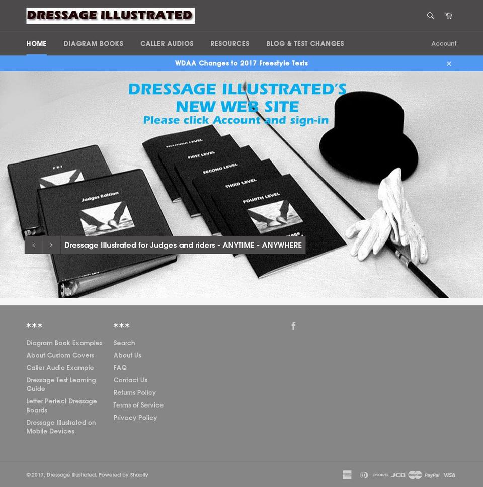dressageillustrated.com shopify website screenshot