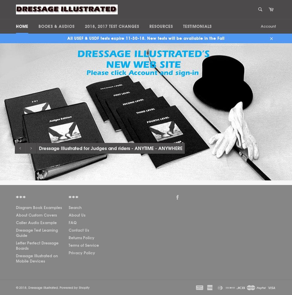 dressageillustratedtest.com — Shopify storefront screenshot
