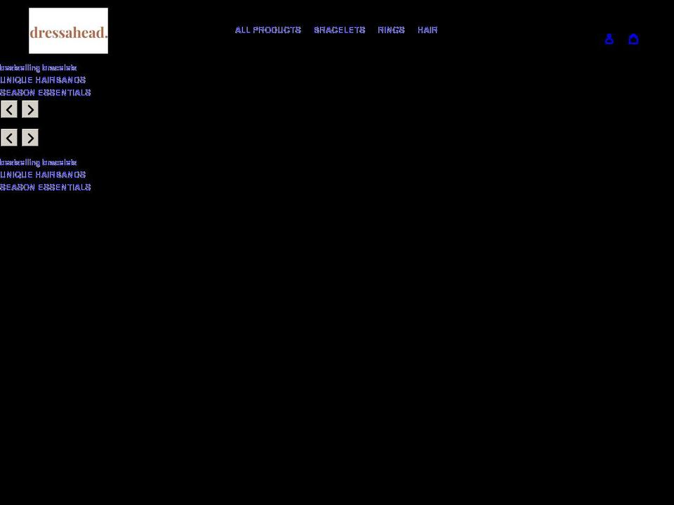 dressahead.com shopify website screenshot