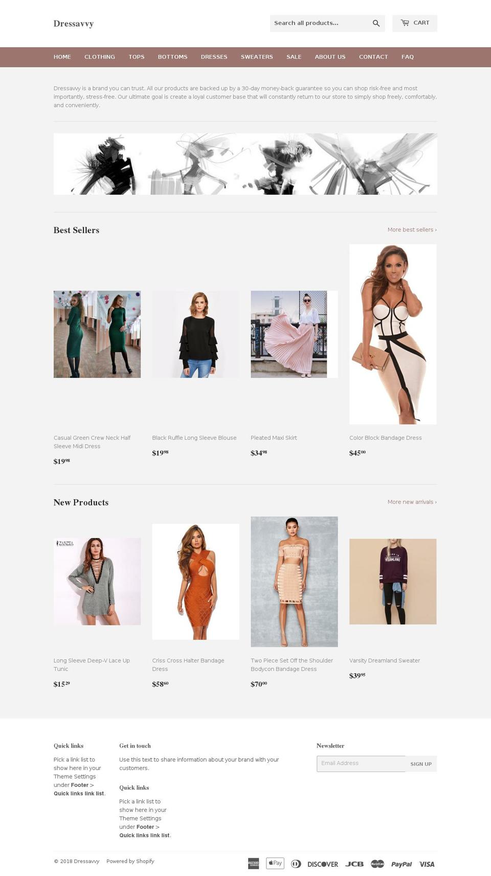 dressavvy.com — Shopify storefront screenshot