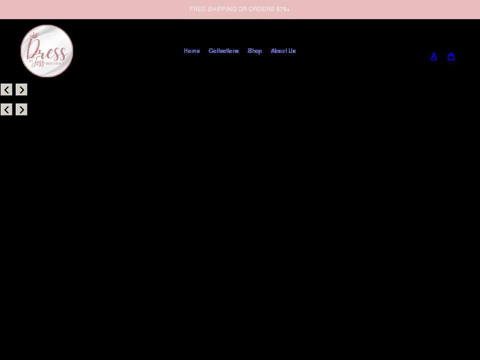 dressbyjessboutique.com shopify website screenshot