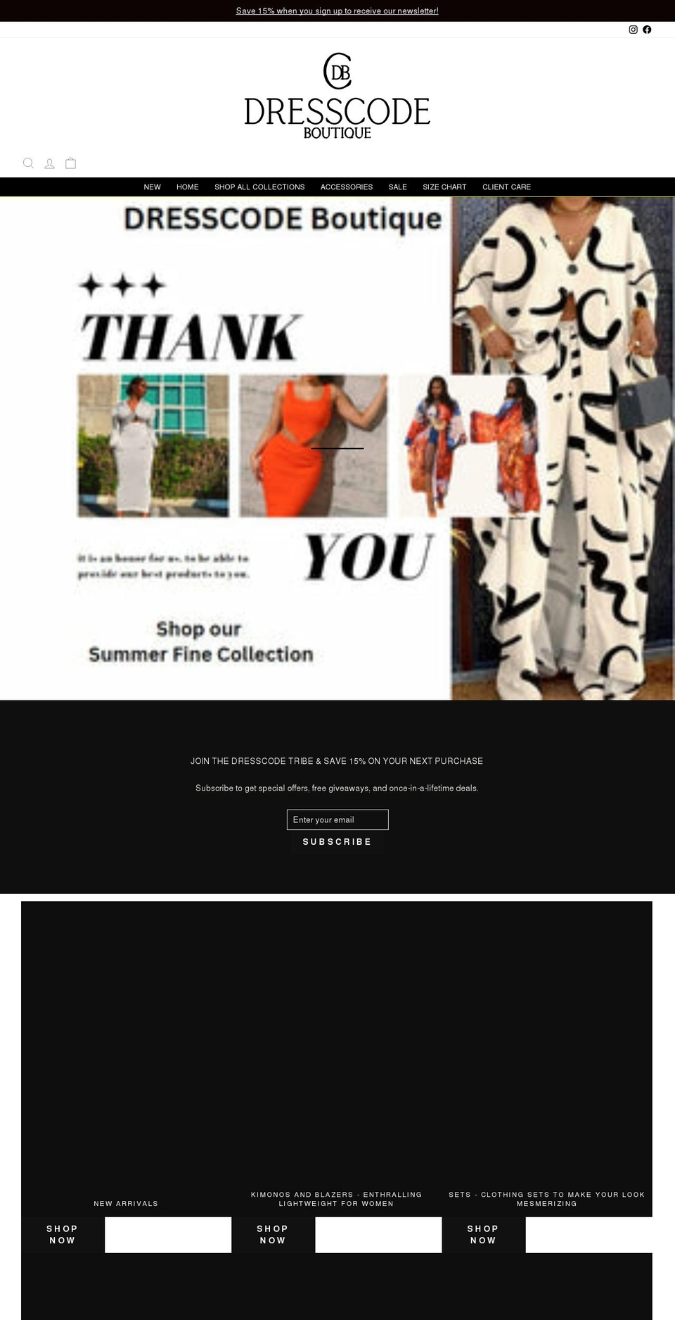 dresscodebytmg.com shopify website screenshot