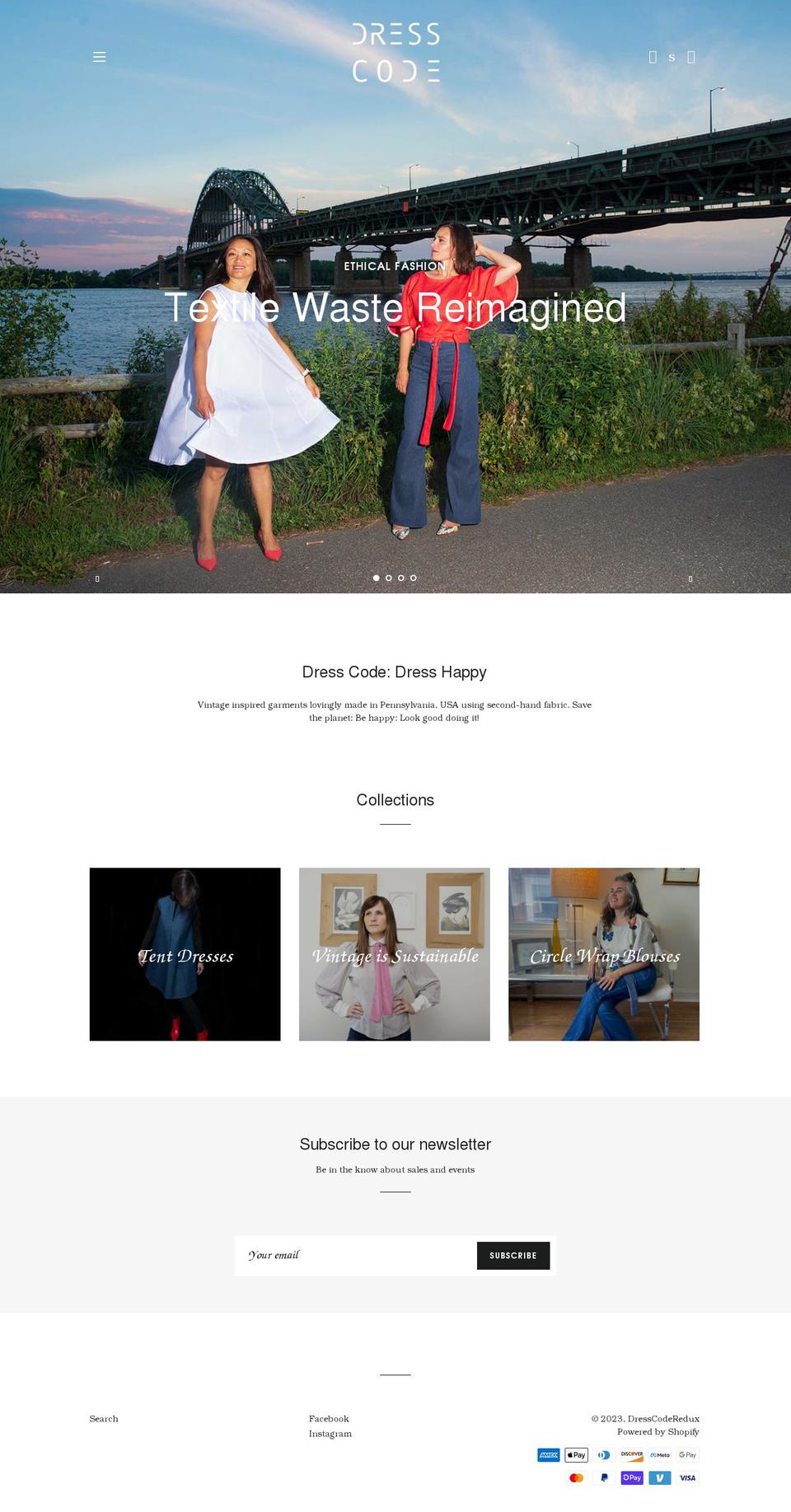 dresscodephl.com shopify website screenshot