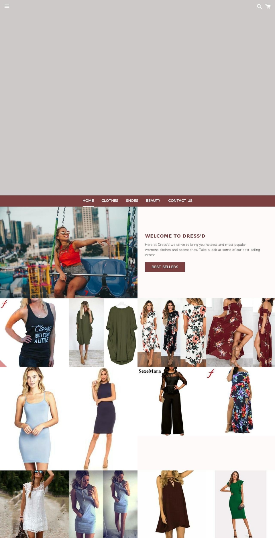 dressdclothing.com — Shopify storefront screenshot