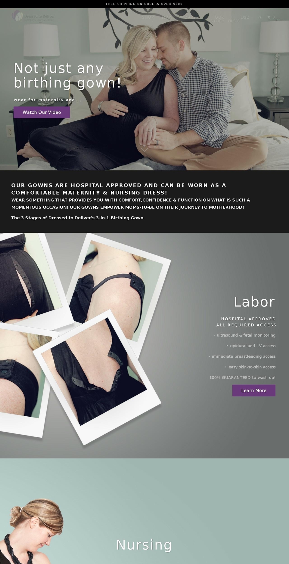 dressedtodeliver.ca shopify website screenshot