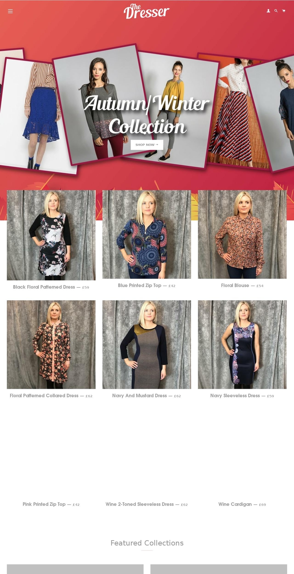 dresserboutique.com — Shopify storefront screenshot