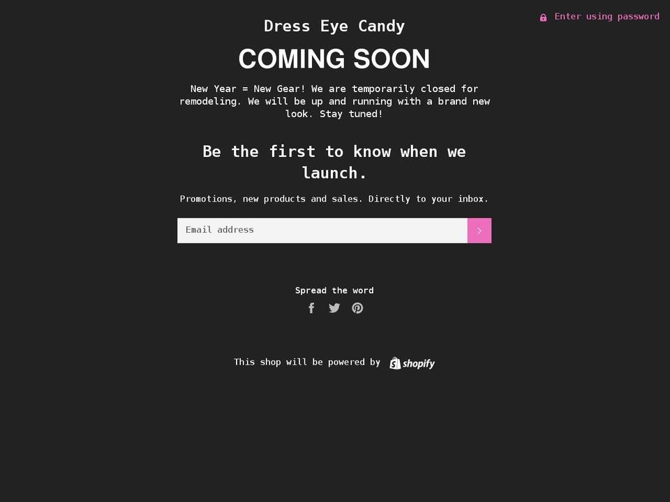 dresseyecandy.com — Shopify storefront screenshot