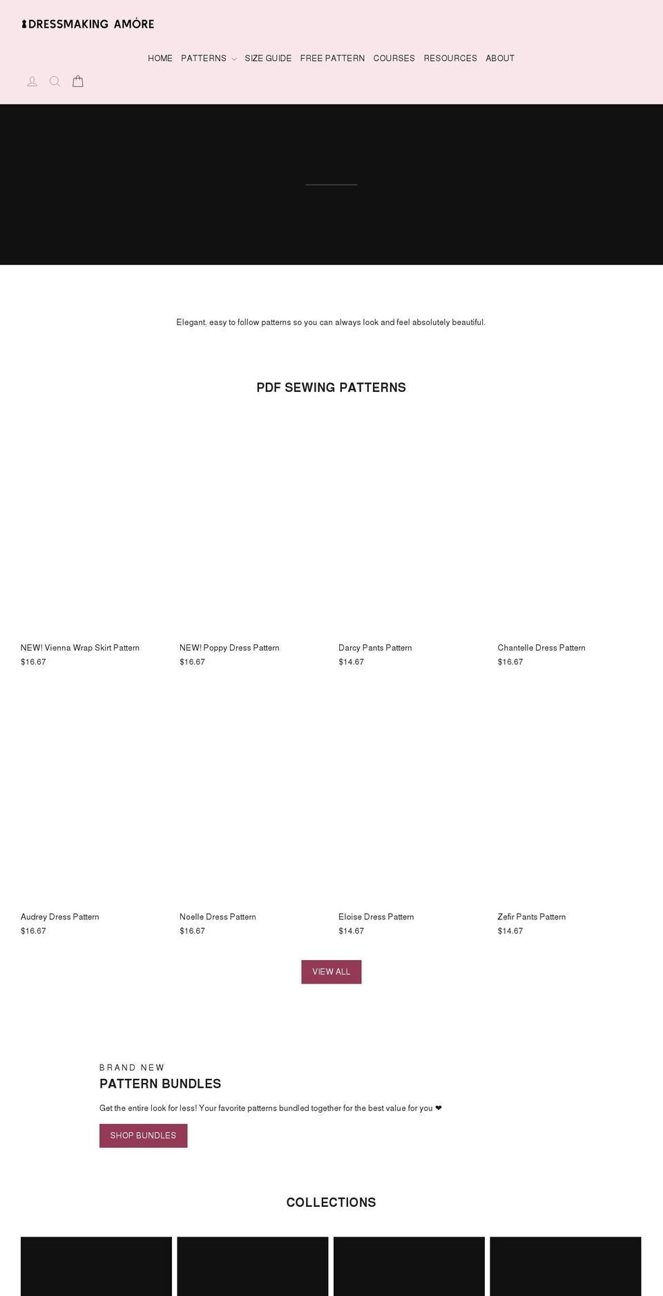 dressmakingamore.com shopify website screenshot