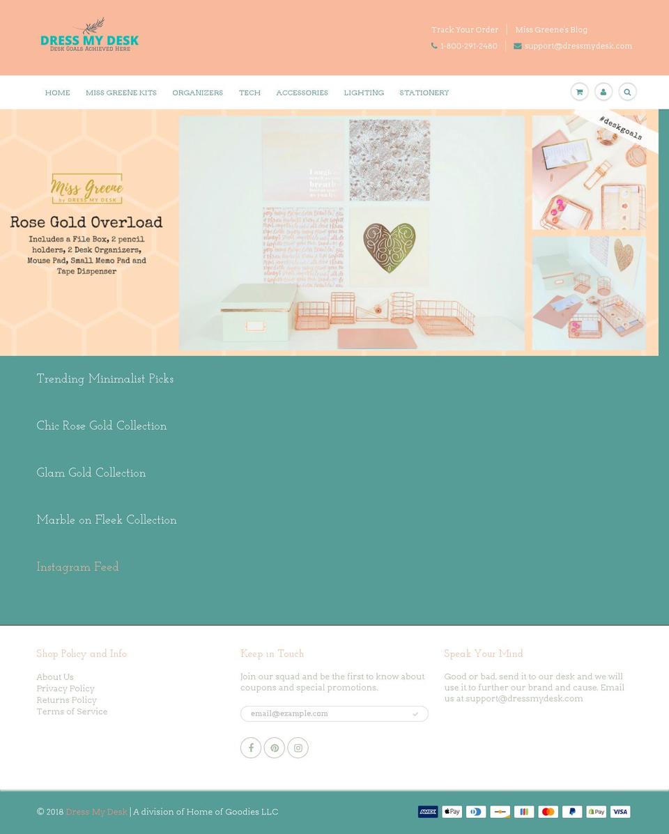 dressmydesk.com shopify website screenshot