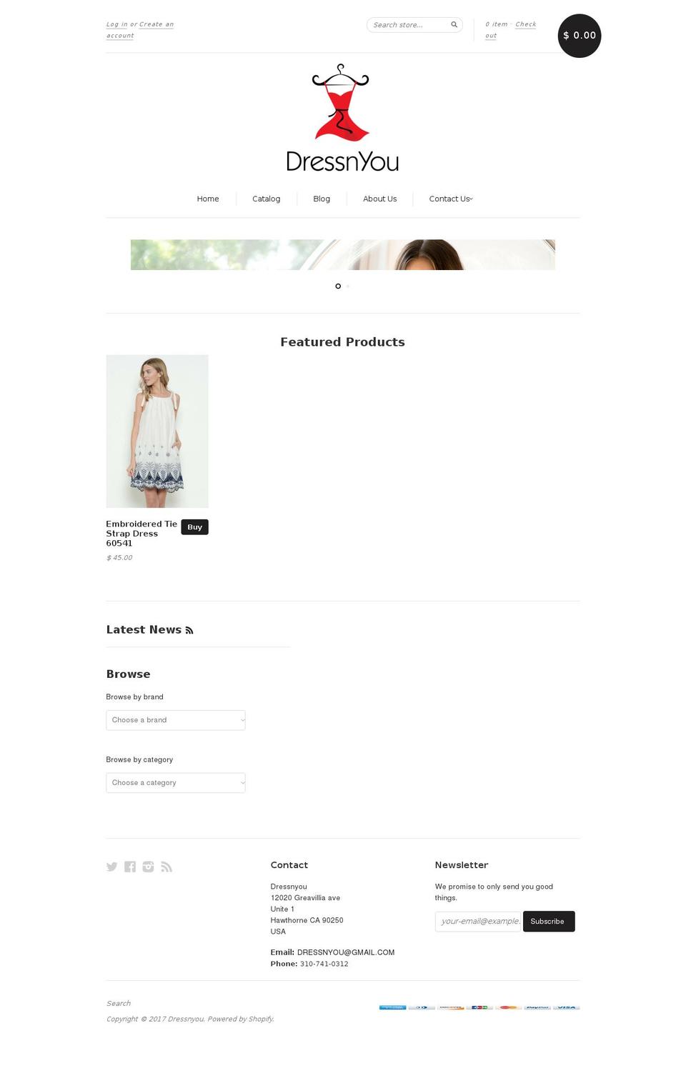 dressnyou.com shopify website screenshot