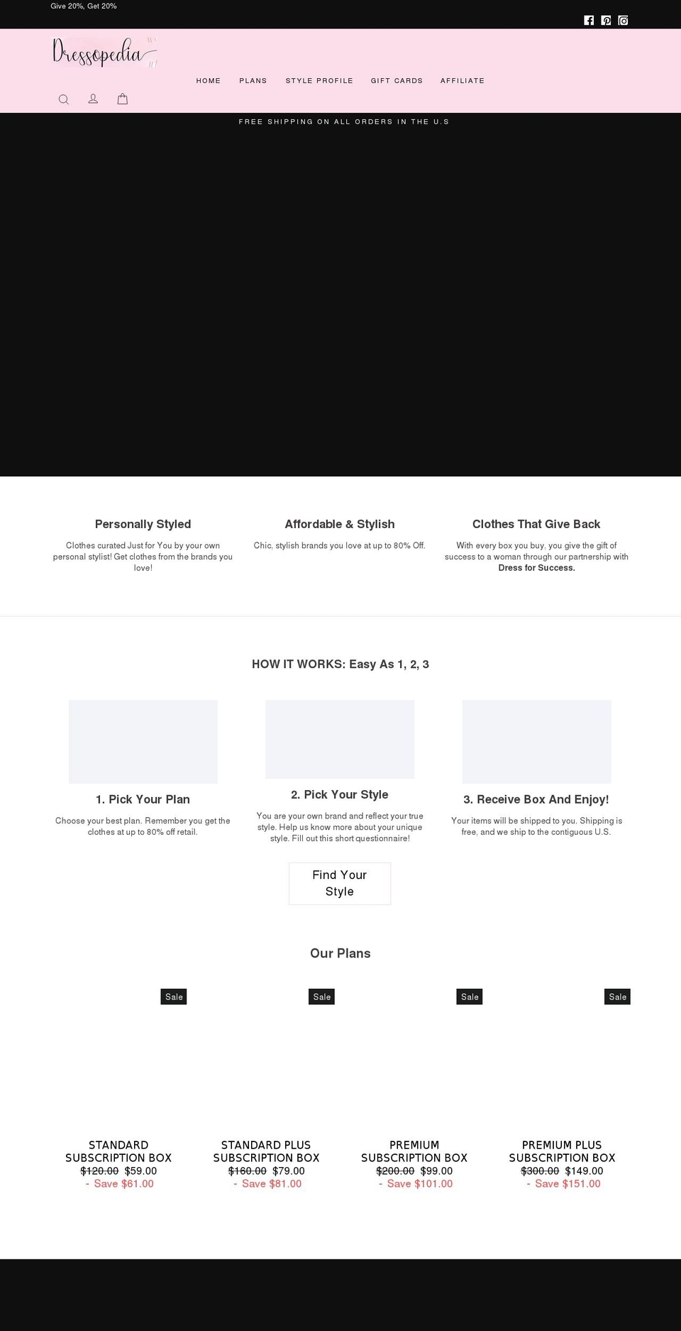 dressopedia.com shopify website screenshot