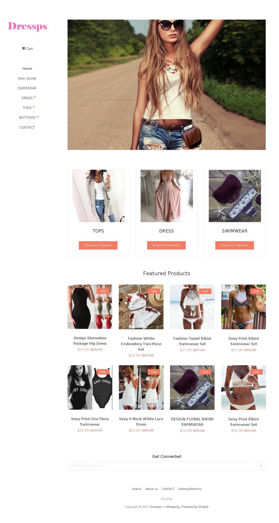 dressps.com shopify website screenshot