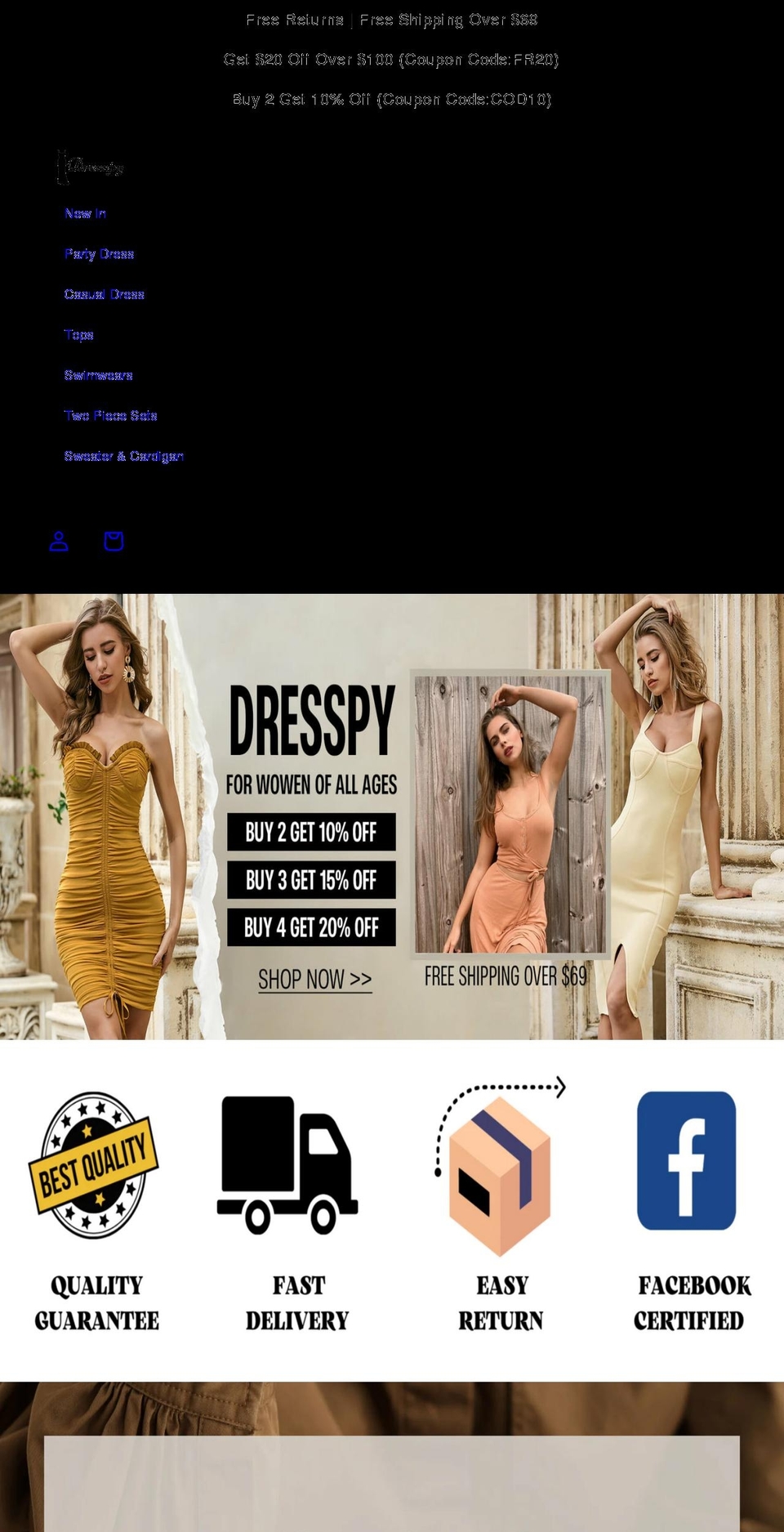dresspy.com shopify website screenshot