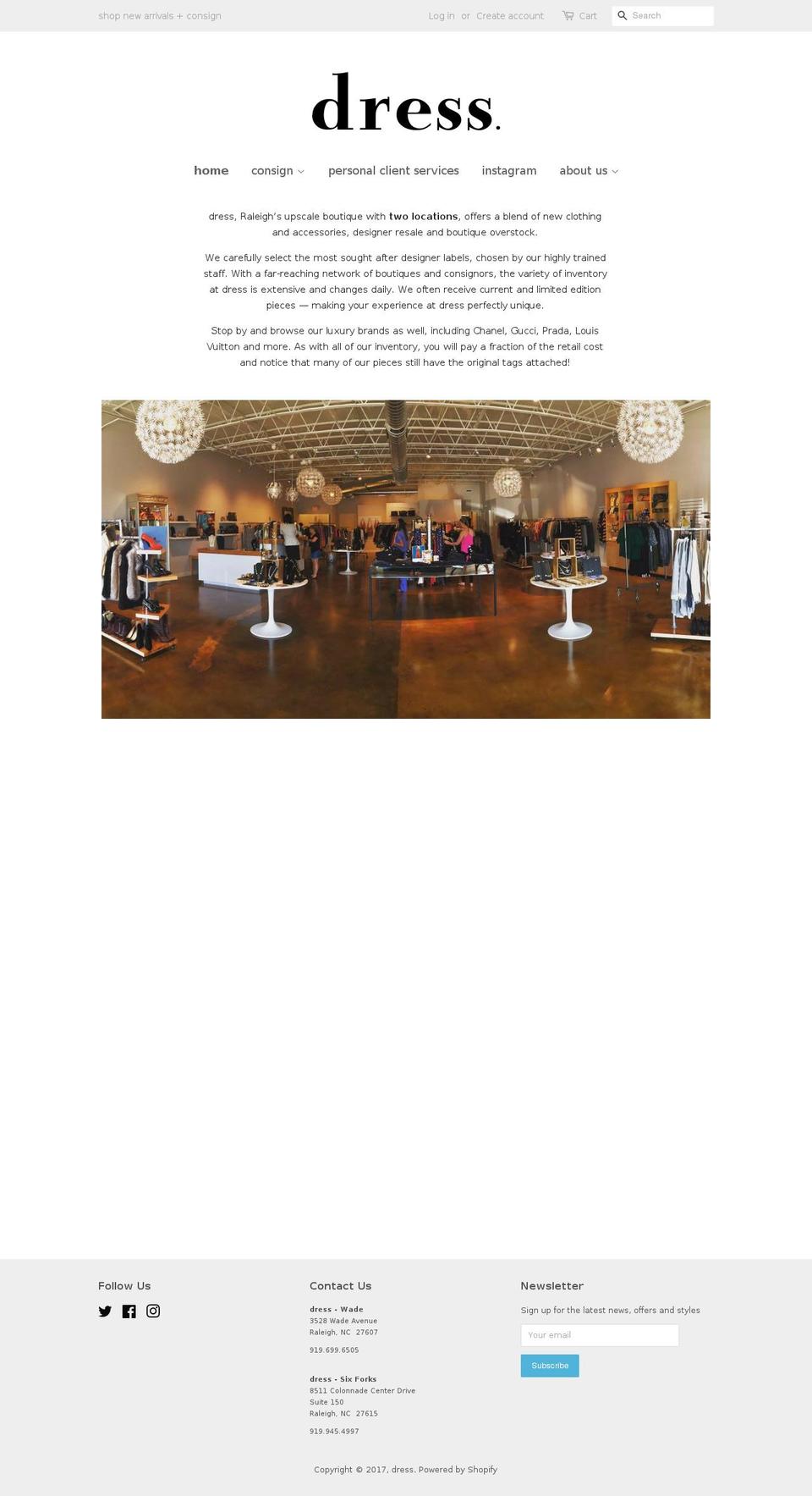 dressraleigh.com shopify website screenshot