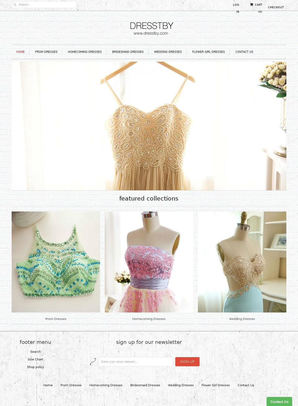 dresstby.com shopify website screenshot