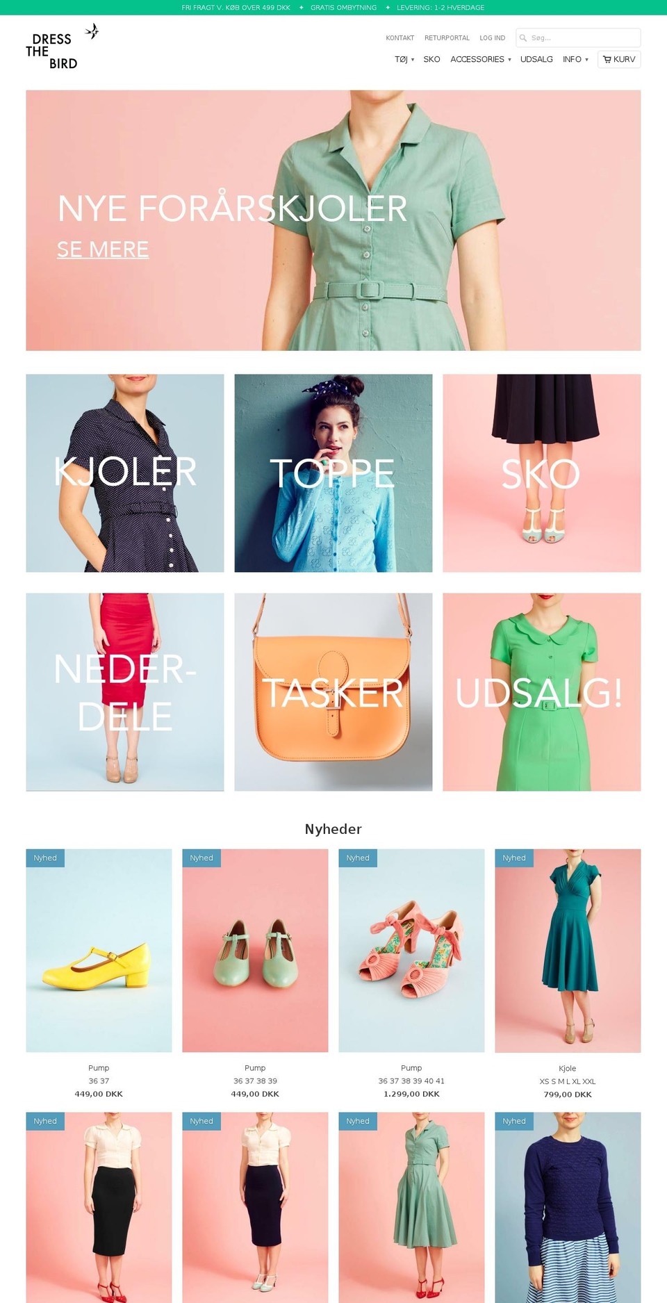 dressthebird.com shopify website screenshot