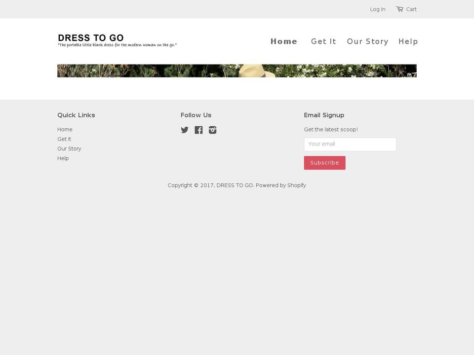 dresstogonow.com shopify website screenshot