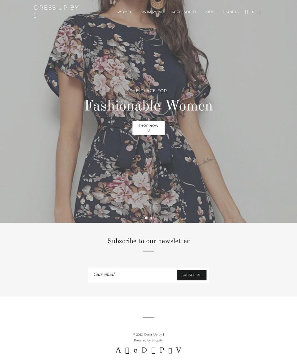dressupbyj.com shopify website screenshot