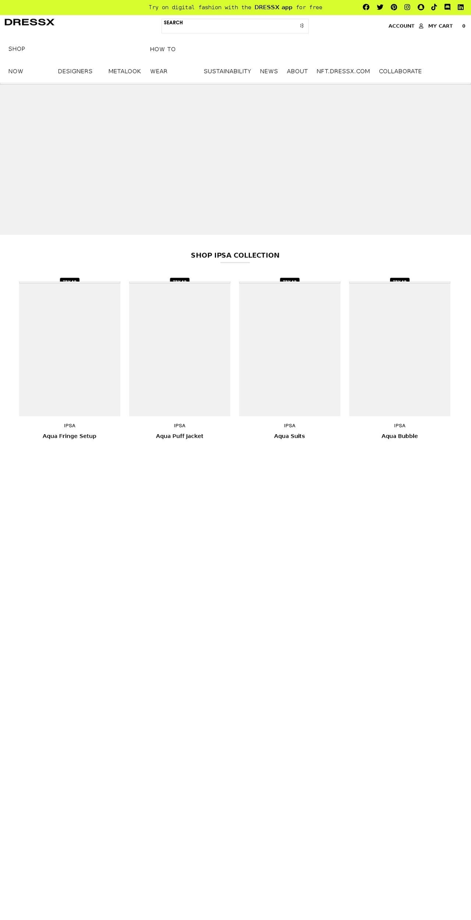 dressx.com shopify website screenshot