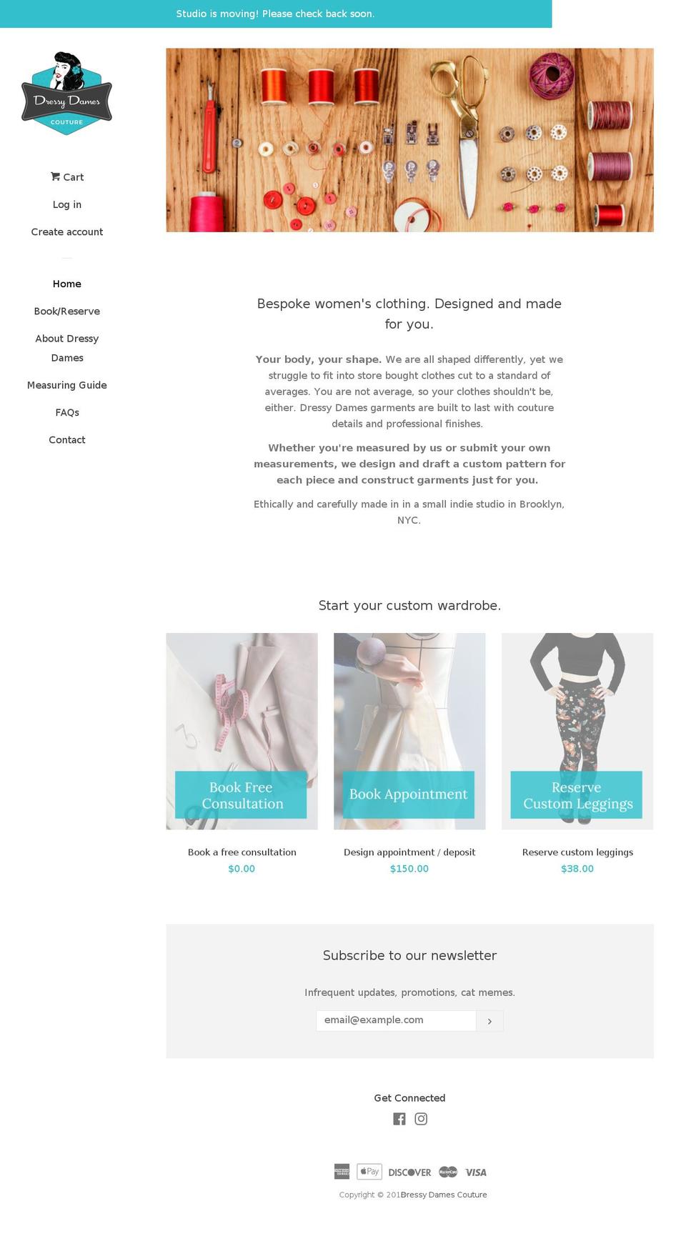 dressydame.com — Shopify storefront screenshot
