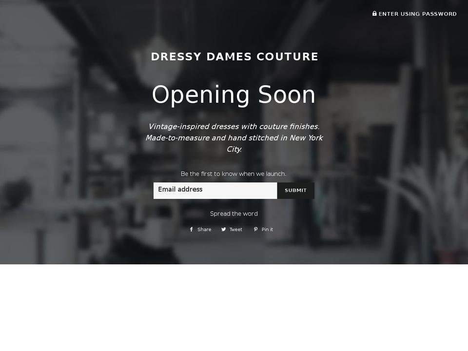 dressydames.com shopify website screenshot