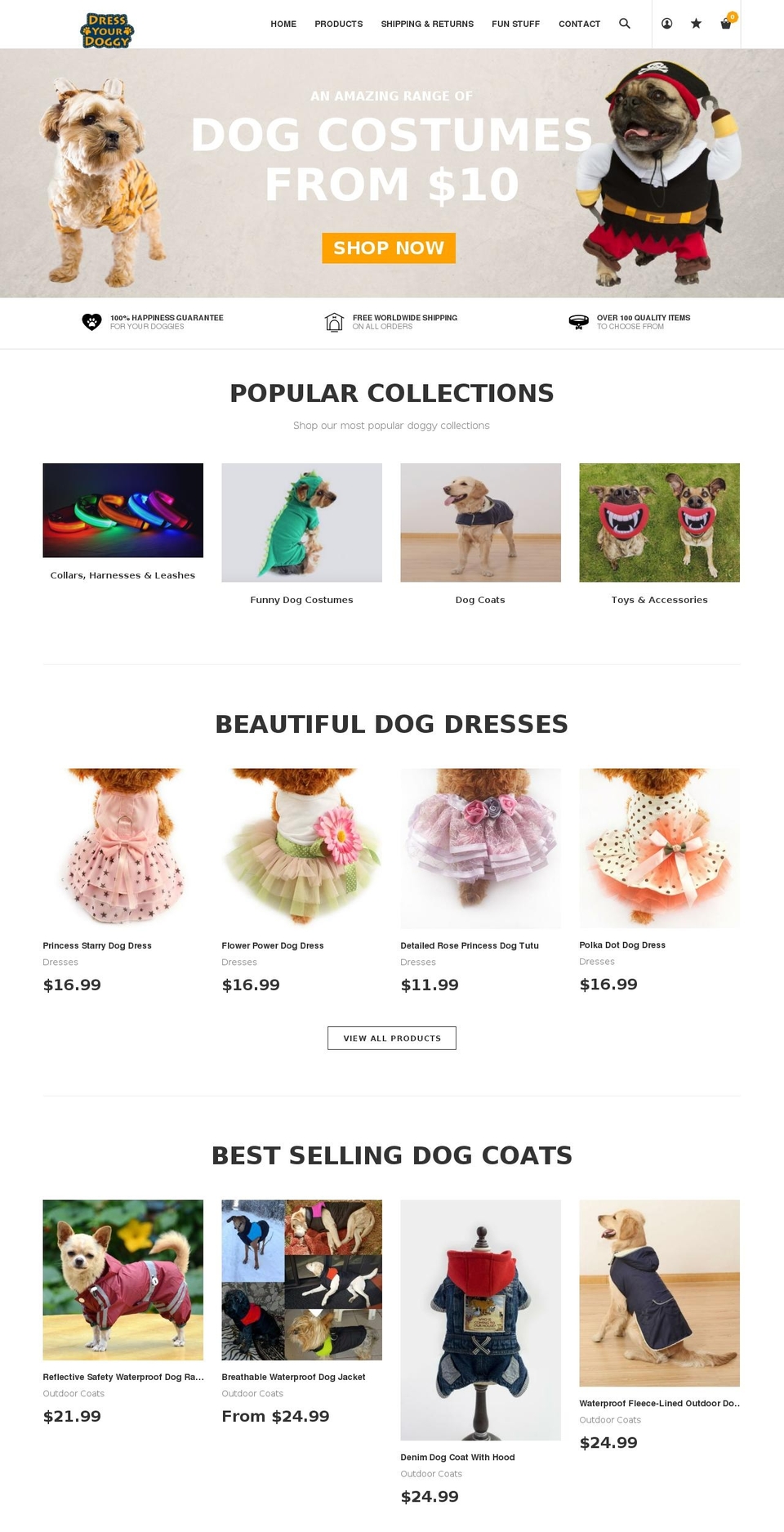 index2 Shopify theme site example dressyourdoggy.com