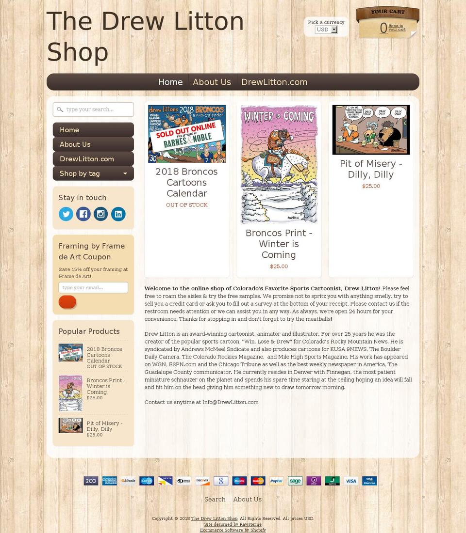 drewsshop.com shopify website screenshot