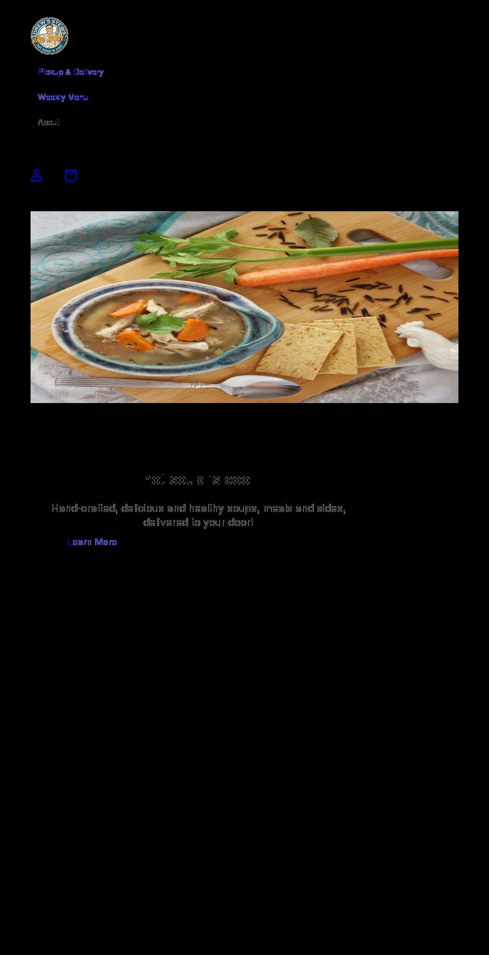 drewsstews.com shopify website screenshot