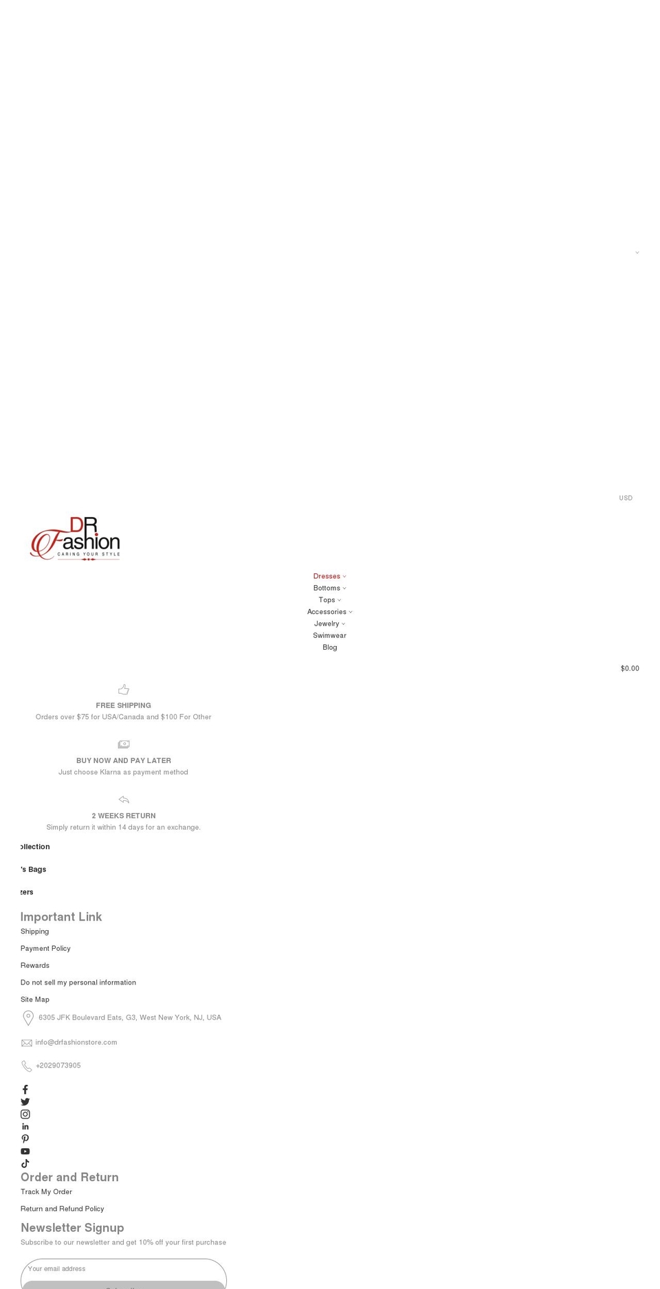 drfashionstore.com shopify website screenshot