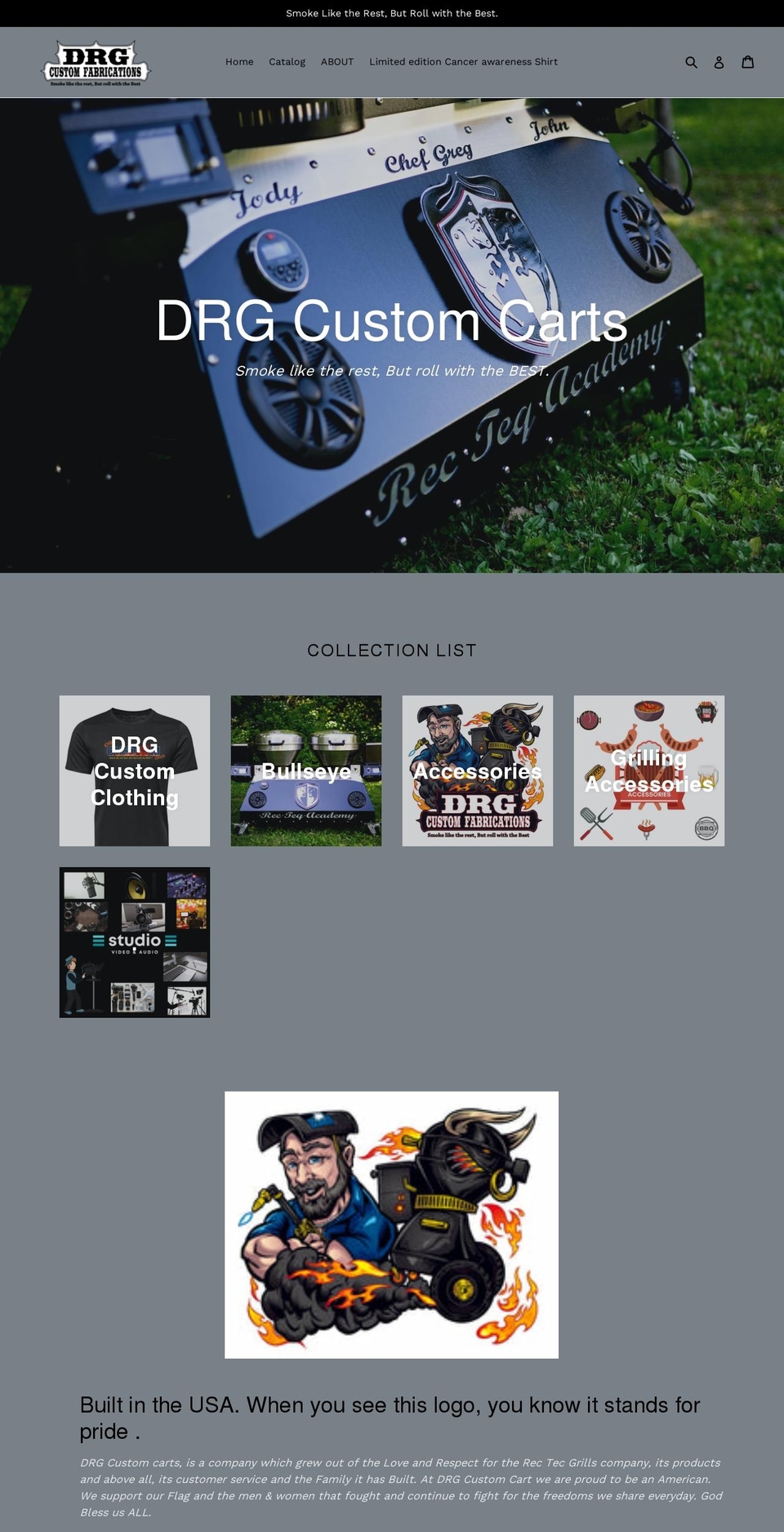 drgcustomcarts.com — Shopify storefront screenshot