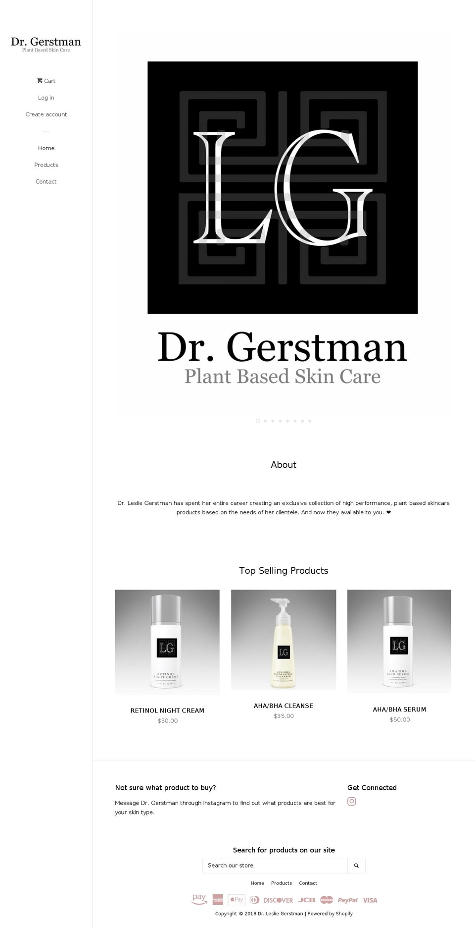 drgerstmanstore.com — Shopify storefront screenshot